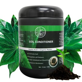 KFFNHH Premium Biochar Soil Conditioner 19.4oz, Soil Activator for Plants, Organic Bone Meal Fertilizer for Potted Seedling Composting, Humic Acid for Lawn for Houseplants, Gardens, Lawns