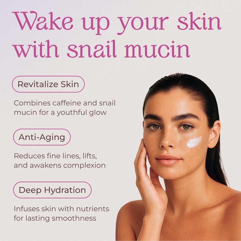 LumiWave Snail Mucin Caffeinated Face Cream