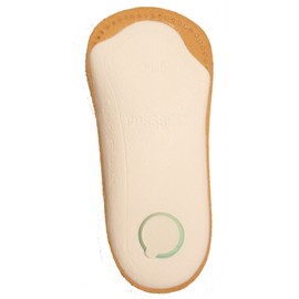 Holiday Orthotic Inserts | 3/4 Length, Thin Leather, Ultra Light, Semi-Rigid Shoe Insoles with Metatarsal Pad & Heel Cushion, Tan, US M13