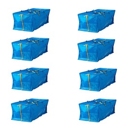 Ikea 901.491.48 Frakta Storage Bag, Blue, 8 Pack