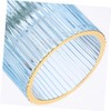 DOITOOL Cosmetic Brush Holder Thickened Glass Pencil Container Blue Small