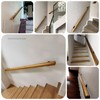 4FT- Wooden Stair Handrail,Staircase Indoor Outdoor Handrail,Wall Mounted Barrier Free