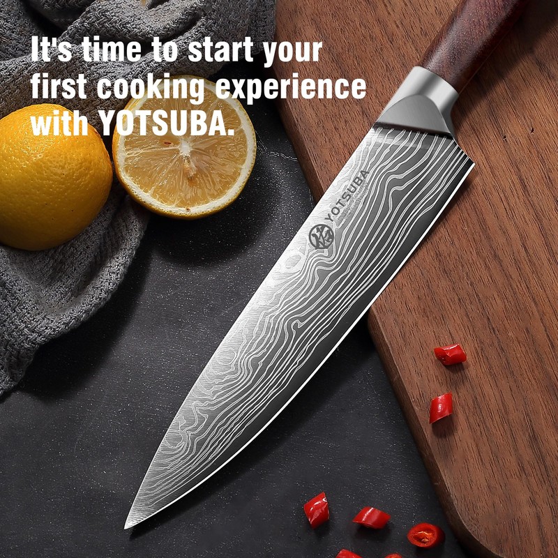 YOTSUBA Kitchen Knives Set 3 PCS, Ultra Sharp Chef Knife