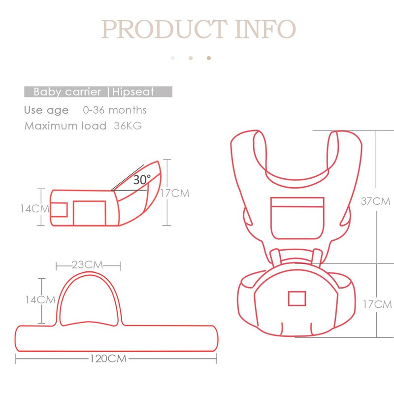 SONARIN 3 in 1 Multifunktion Hipseat Baby Carrier, Babytrage,Front-Facing-Sling,Große Lagerung,