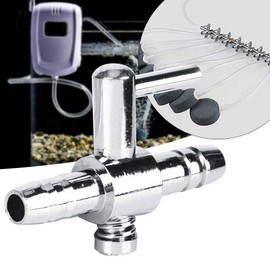 10PCS Stainless Steel Aquarium Flow Valve Oxygen Pump Air Volume Adjustment Check Single Open Regulating Valve Air Flow Control Valve Fish Tank Accessories