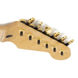 Tone Ninja 20:1 Locking Tuners, 6 Inline non-staggered set, Black and Gold