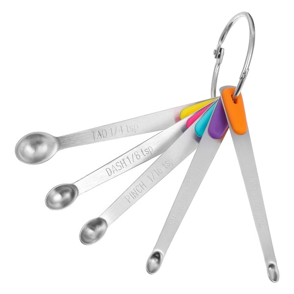 5PCS Stainless Steel Measuring Spoons, Mini Measuring Spoons Set Tiny