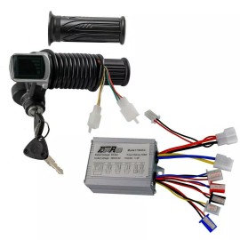 Unbranded 24V 500W Brush Motor Controller Key Throttle Grip for ebike Scooter ATV Go kart