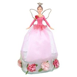 Gisela Graham Lux rose ball tree top fairy
