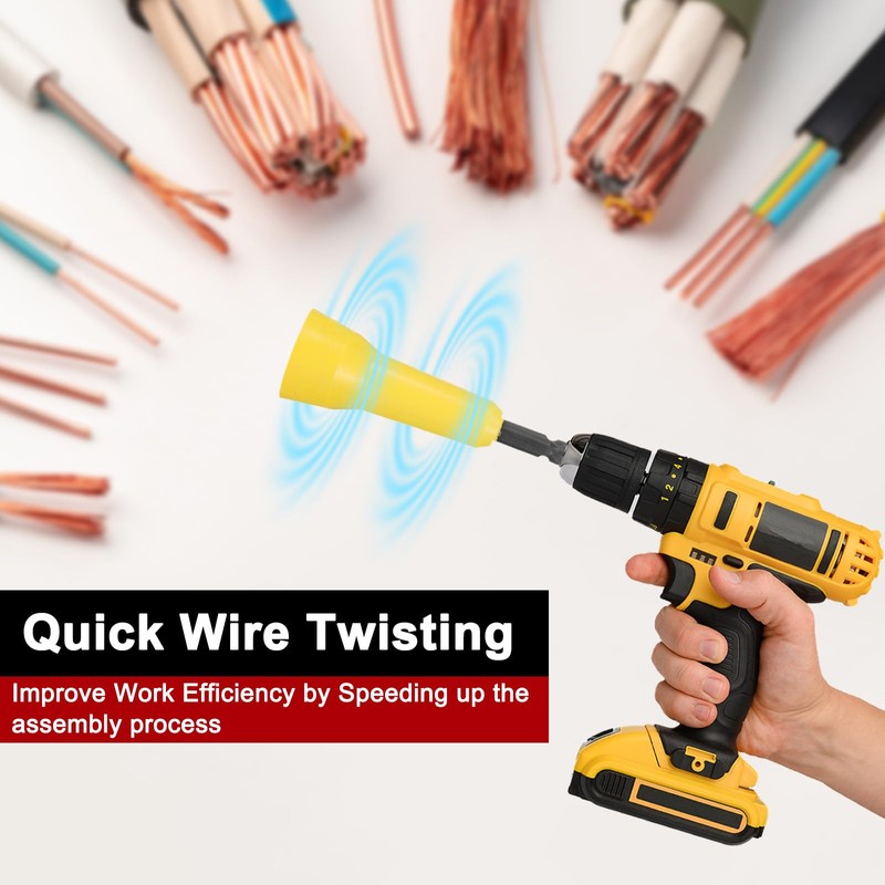 sourcing map 2pcs Wire Twisting Tool for Drill, Electrician Wire