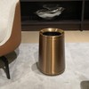 YOJIA 2.1 Gallon/8L Bathroom Trash Can, Rose Gold Metal Trash