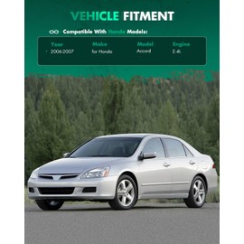 SCITOO Glossy Black Spoiler Wing Body Kit Compatible with 2006-2007 for Honda Accord Rear Trunk Spoiler Wing Splitter Chin Exterior Diffuser