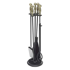 Minuteman International Fireplace Tool Set, Brass