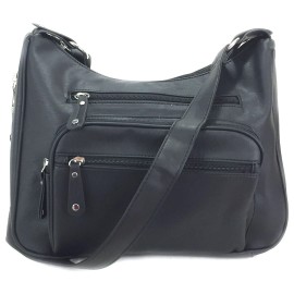 Zzfab Fashion Locking Concealed Carry Big Hobo Bag with CC Slots Black B822CC-BK