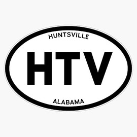 HOF Trading Htv, Huntsville, Alabama Vinyl Sticker Waterproof Decal Laptop Wall Window Bumper Sticker 5"