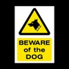 Beware of the dog Plastic Sign with double sided fixing