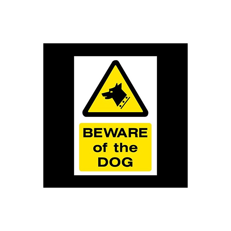 Beware of the dog Plastic Sign with double sided fixing
