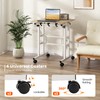 Tangkula Mobile Standing Desk, Height-Adjustable Laptop Podium Cart with Tilting