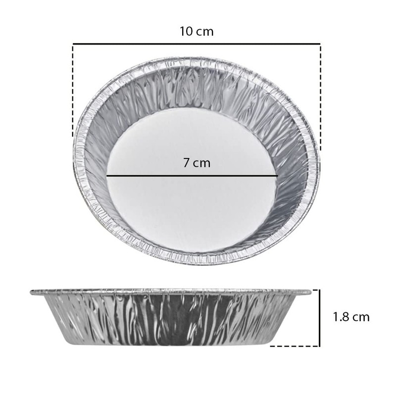 100 x Aluminium Tartlet Moulds for Cakes, Flans, Custom Cakes