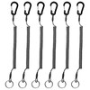 FANGBLUE 6Pcs Fishing Lanyards with Aluminum Alloy Carabiner Boating Ropes
