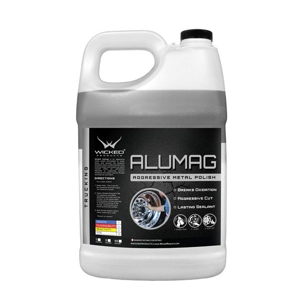 Wicked Products Alumag Heavy Cut Metal Polish for High Luster On Aluminum (1 Gallon)