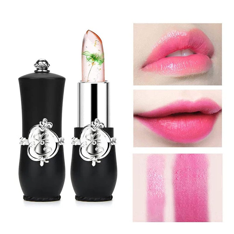 firstfly firstfly Pack of 6 Crystal Flower Jelly Lipstick, Long