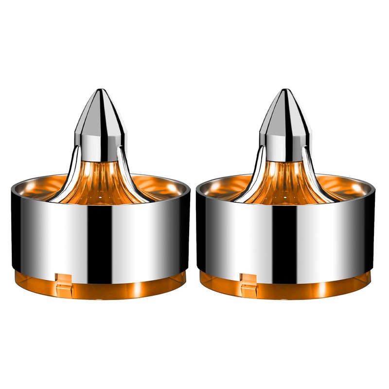 FATECIM 2" Turn Signal Light Covers Turbine Replacement Amber Lenses