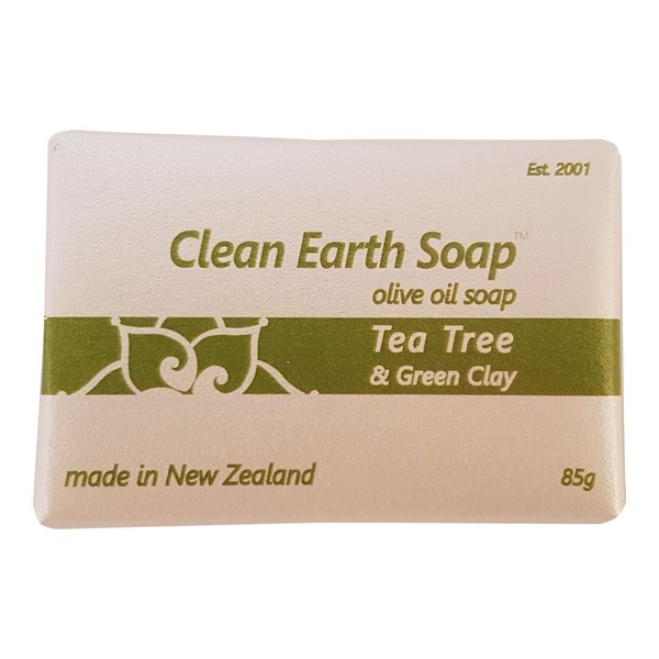 Clean Earth Soap Tea Tree & Green Clay Bar - 85gm