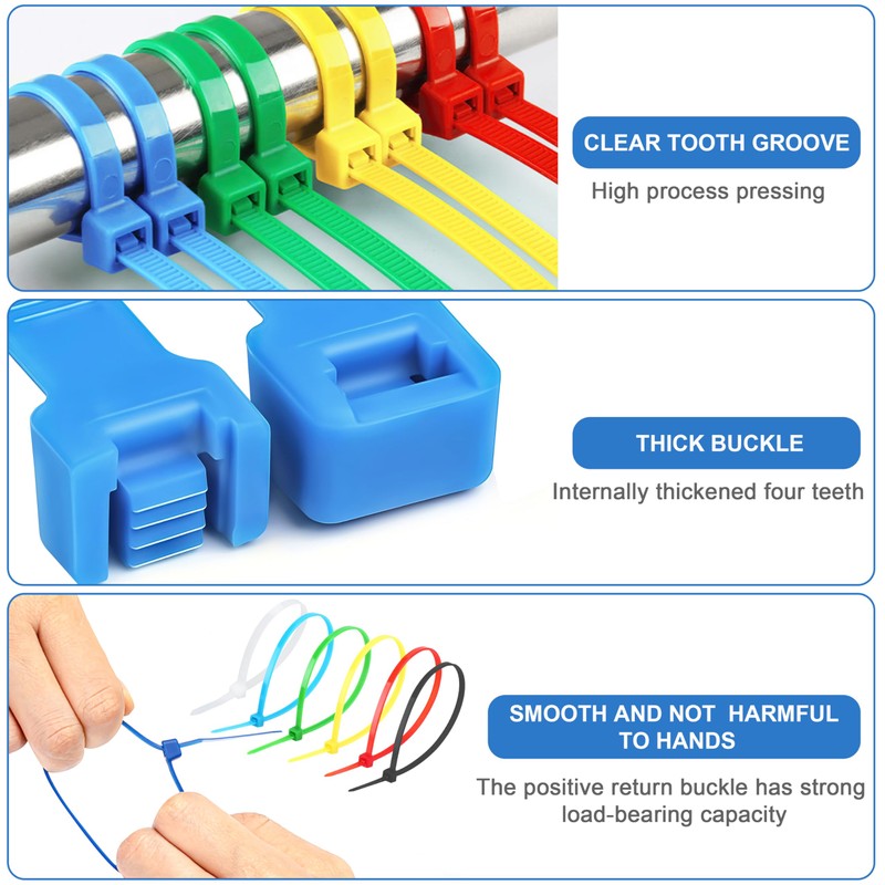 Cable Ties 600 Pieces Cable Ties 150 x 3.6 mm