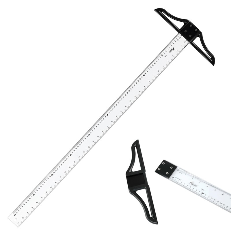 Acurit Detachable T-Square 36" with Clear Acrylic Blade, Precise 90°