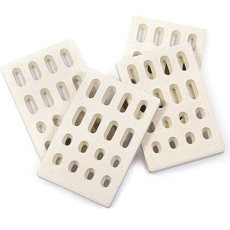 Cookingstar Ceramic Brick Flame Tamer, Grill Ceramic Briquettes (8-Pack) for