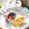 3 Pack Glass Snack Containers, Glass Snack Pack Containers with