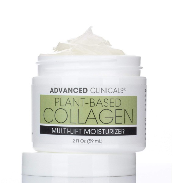 Multi-Lift Plumping Collagen Cream – Facial Moisturizer Firms & Smooths Fine Lines, Sagging Skin – Anti Wrinkle Cream with Hyaluronic Acid for Uneven Skin Tones by Advanced Clinicals, 2 Fl. Oz.