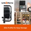 Link2Home 40 Ft. Retractable Extension Cord Reel with 3 Outlets