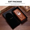 CIGARLOONG Cigar Case Brown Cigar Leather Humidor for 3 Cigars