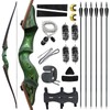 60 Inch Black Hunter Longbow 20-60 Lbs Archery Bow Takedown