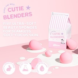 Maea Beauty® Over The Moo Cutie Blenders | Moo Mallow Cloud Makeup Sponge | Vegan Latex-Free Beauty Blender | Marshmallow-Soft Foundation Blending (Pink)