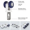 YXHOMME Curtain Track Rollers with Mute Wheel Rollers, Hooks, Pulley