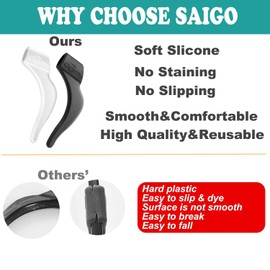 Eyeglass Ear Grip,Silicone Ear Hook, 10 Pairs Soft Comfortable Anti-slip Holder, Eyewear Retainers for Glasses Sunglasses,Clear