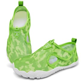 Racqua Aqua Fast Dry Pool Kids Indoor Slip-On Shoes Outdoor Lightweight Girls Boat Shoe Boys Swimming Beach Sea Water Breathable Shoes Green 12.5