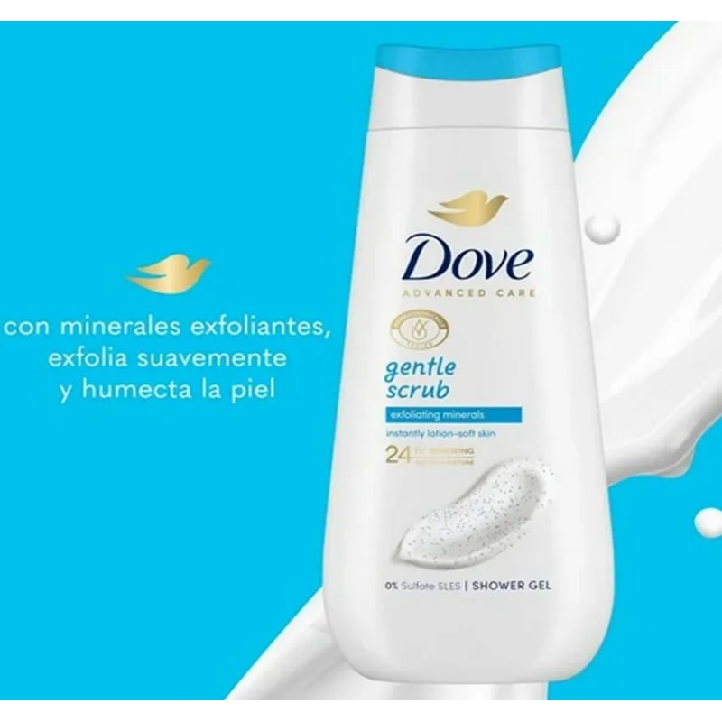 Dove Jabón Líquido Exfoliante Corporal Shower Gel 2pzs