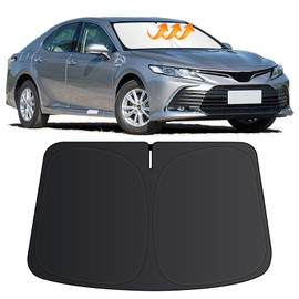 for Toyota Camry Sun Shade 2018-2025 LE XLE Hybrid SE XSE Sedan, Car Front Window Covers Sun Visor Protector, Foldable Blocks UV Rays Windshield Sunshade for Toyota Camry Accessories