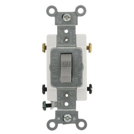 Leviton CS220-2GY 20-Amp, 120/277-Volt, Toggle Double-Pole AC Quiet Switch, Commercial Grade, Gray