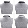 MEQNOIG Black White Choker Necklace Lolita Lace Collar Retro Gothic