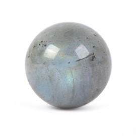 Justinstones Natural Labradorite Tumble 20mm Gemstone Healing Crystal Energy Ball Round Sphere Specimen Collection Pocket Palm Worry Stone(Pack of 5)