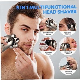 Men Electric Shaver Floating Heads Beard Trimmer Nose Hair Trimmer Facial Cleaning Machine