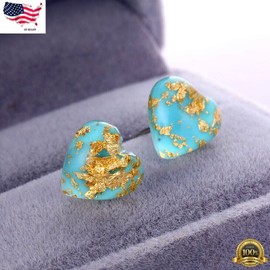 Boho Women 925 Silver Turquoise Hook Drop Earrings Vintage Wedding Party Jewelry Gift