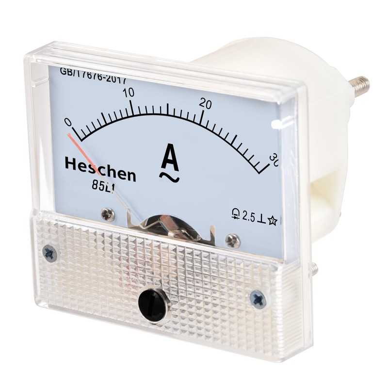 Heschen 85L1-30A Rectangle Panel Mounted Current Meter Ammeter Tester, AC