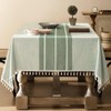 ZeeMart Contrast Linen Table Cloth Rectangle Table Cloths 60x104 Inch