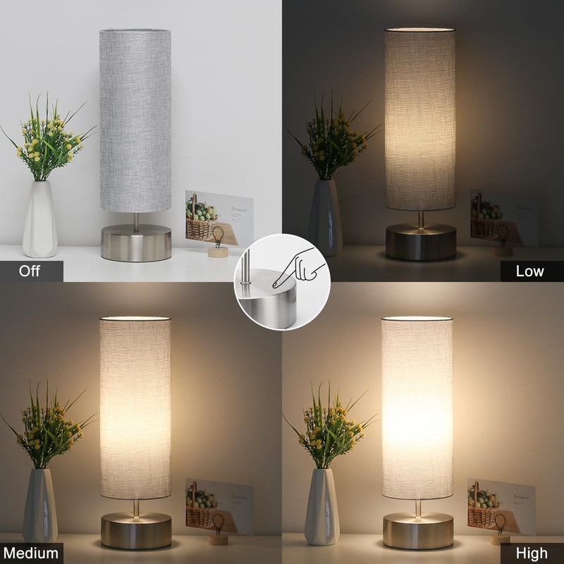 Bedside Touch Lamp, 3 Way Touch Control Table Lamp with